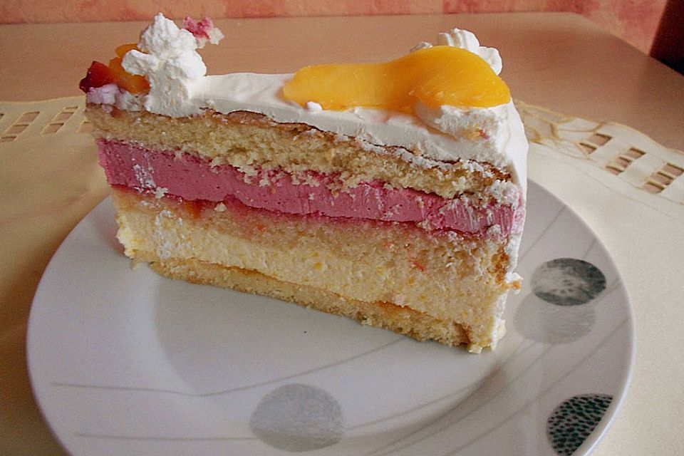 Pfirsich - Melba - Torte