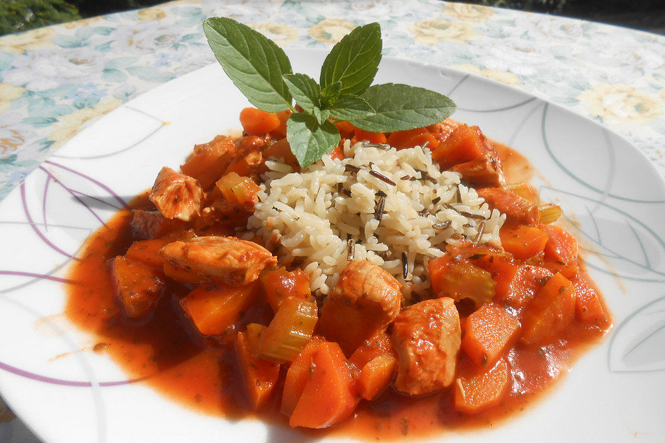 Hähnchenragout Italiano