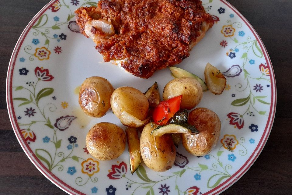 Viktoriabarschfilet mit Tomatenkruste