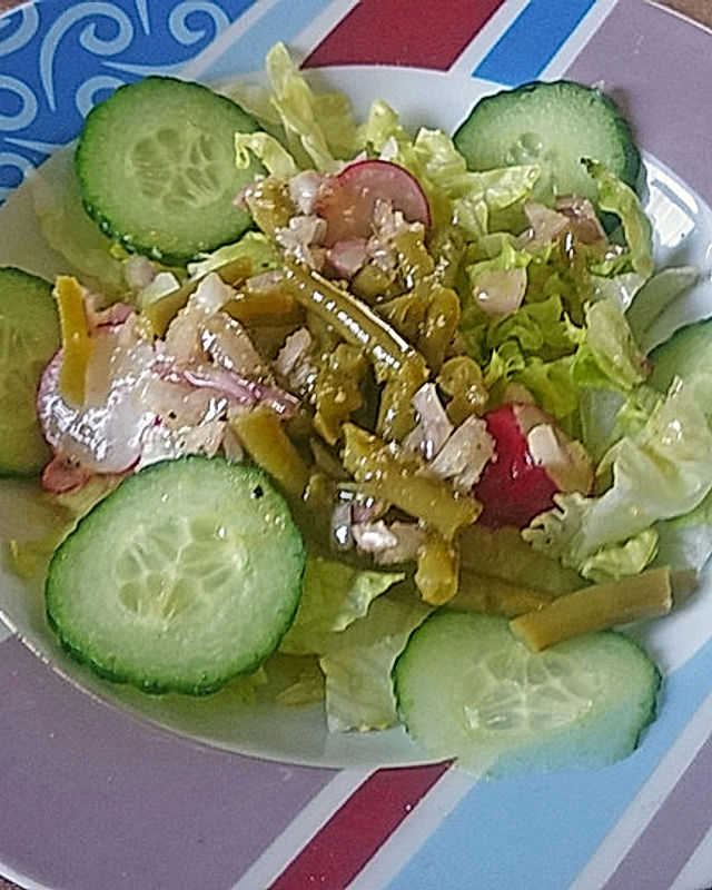Gemischter Salat mit Honig - Senf - Dressing