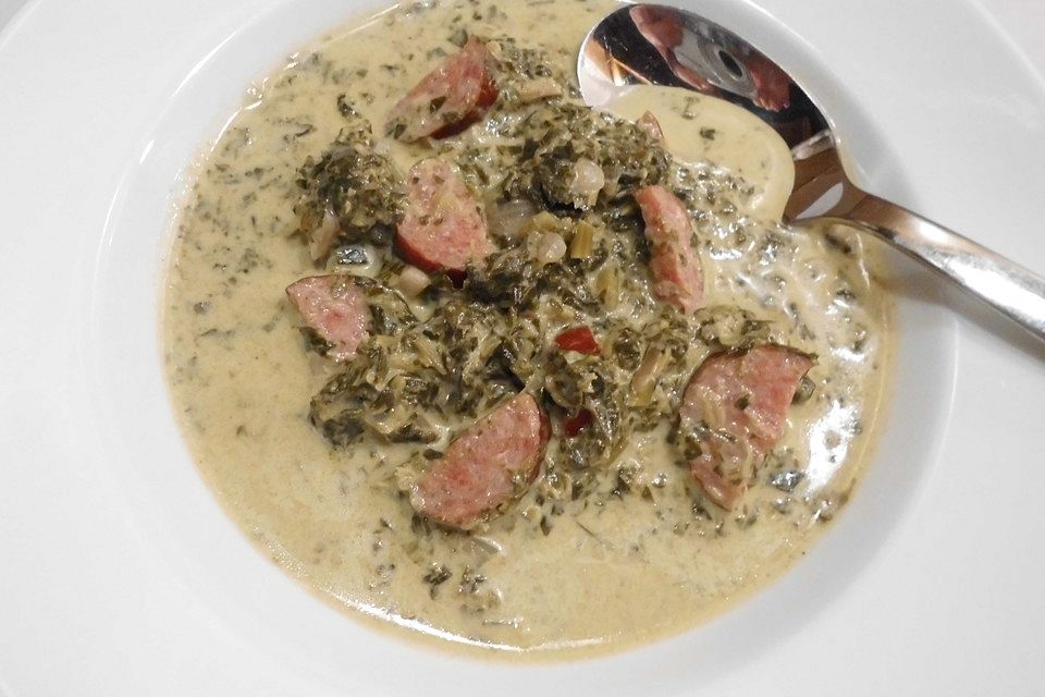 Grünkohl-Käse-Suppe