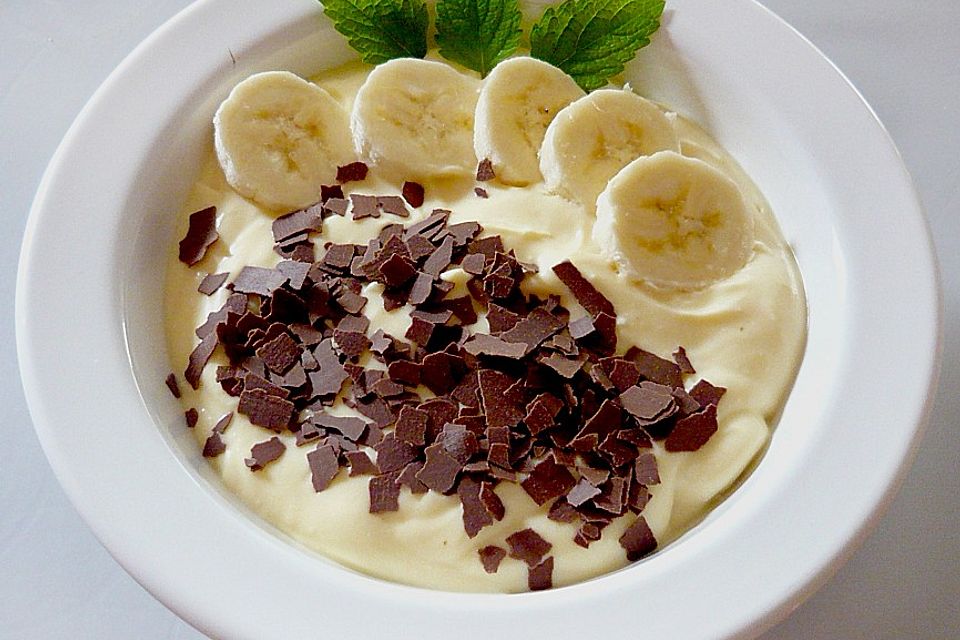 Beschwipste Bananencreme