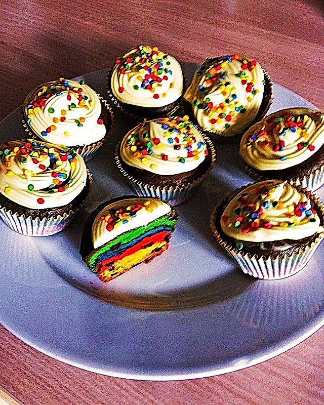 Regenbogen - Muffins