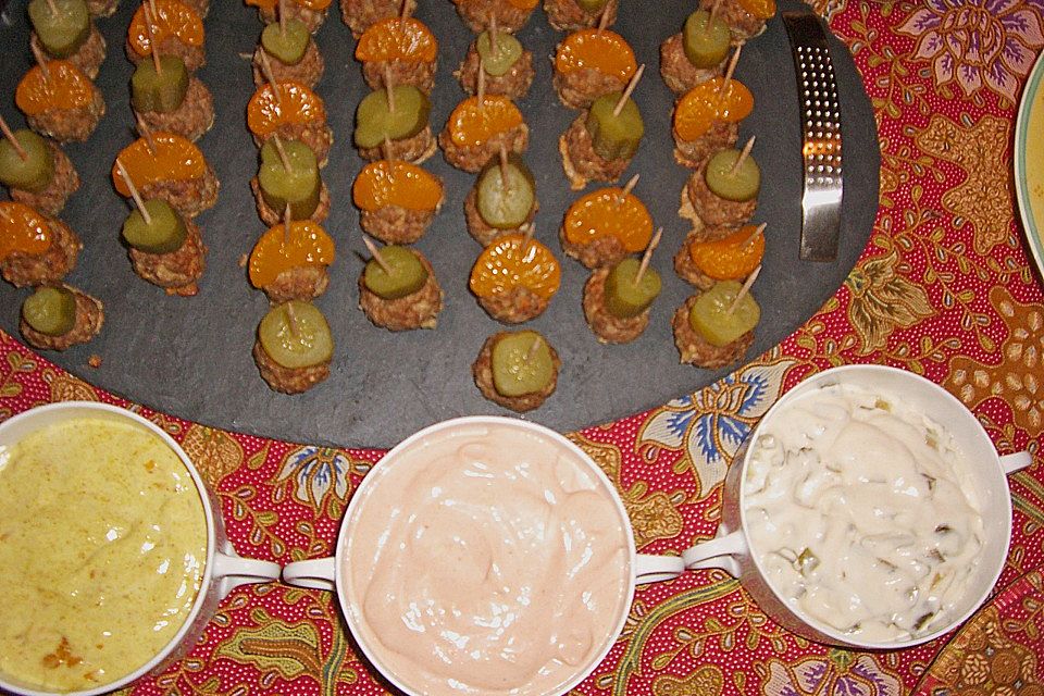 Party - Bällchen mit drei Dips