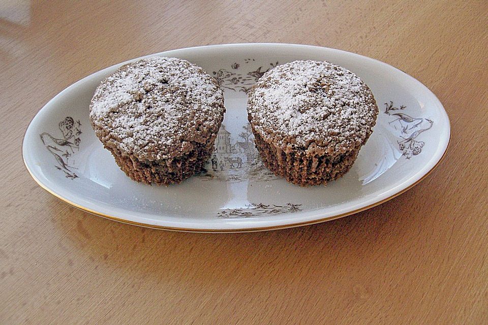 Muffins mit Schokolade und Kaffee