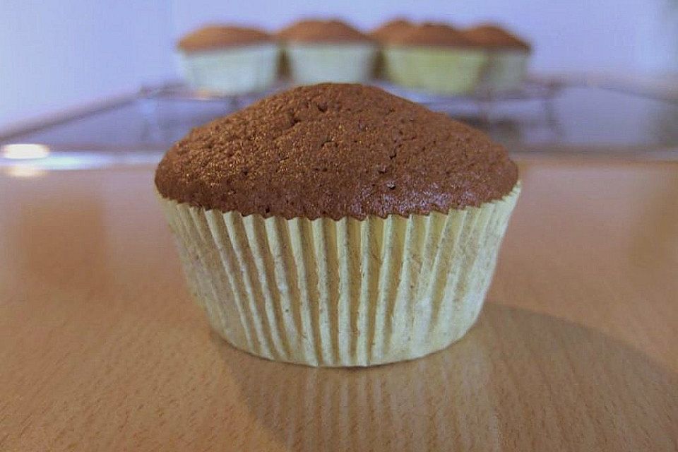 Muffins mit Schokolade und Kaffee