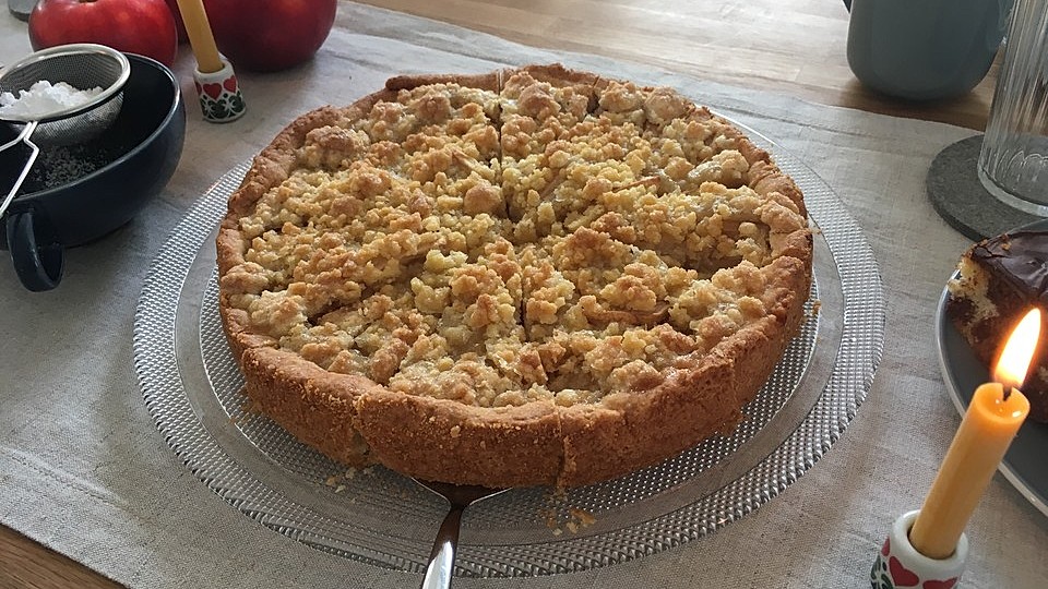 Apfelkuchen Mit Streuseln Ohne Ei Von Moggelle Chefkoch