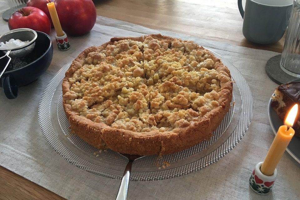 Apfelkuchen mit Streuseln, ohne Ei