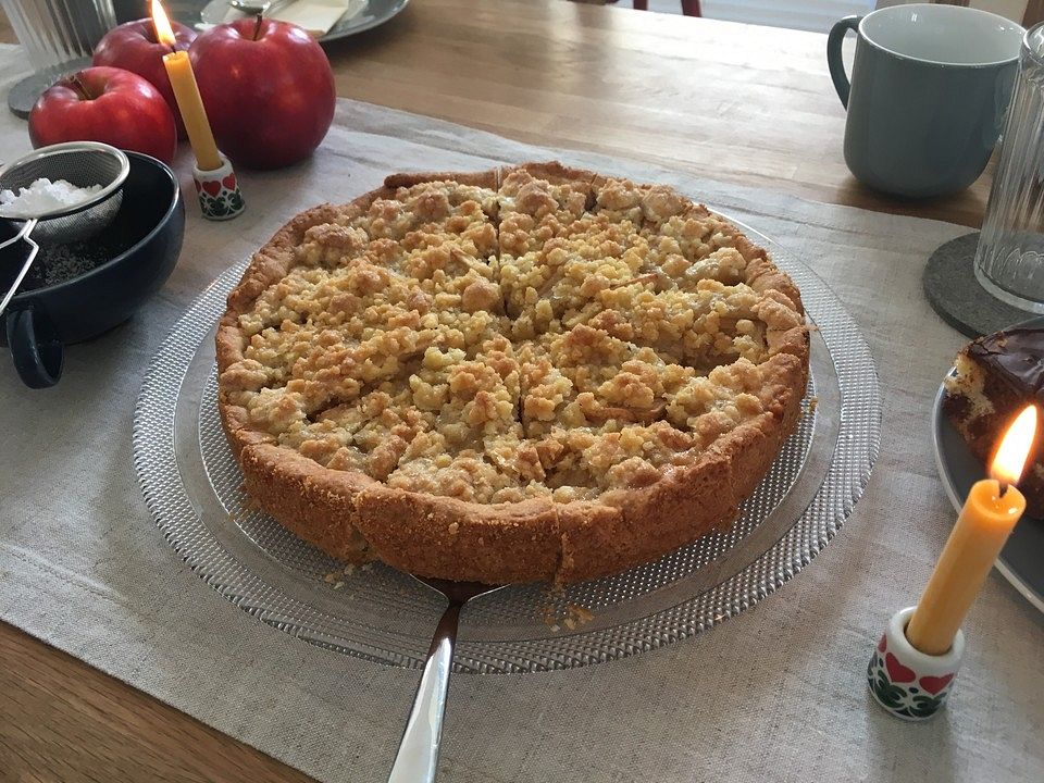 Apfelkuchen Mit Streuseln Ohne Ei Von Moggelle Chefkoch