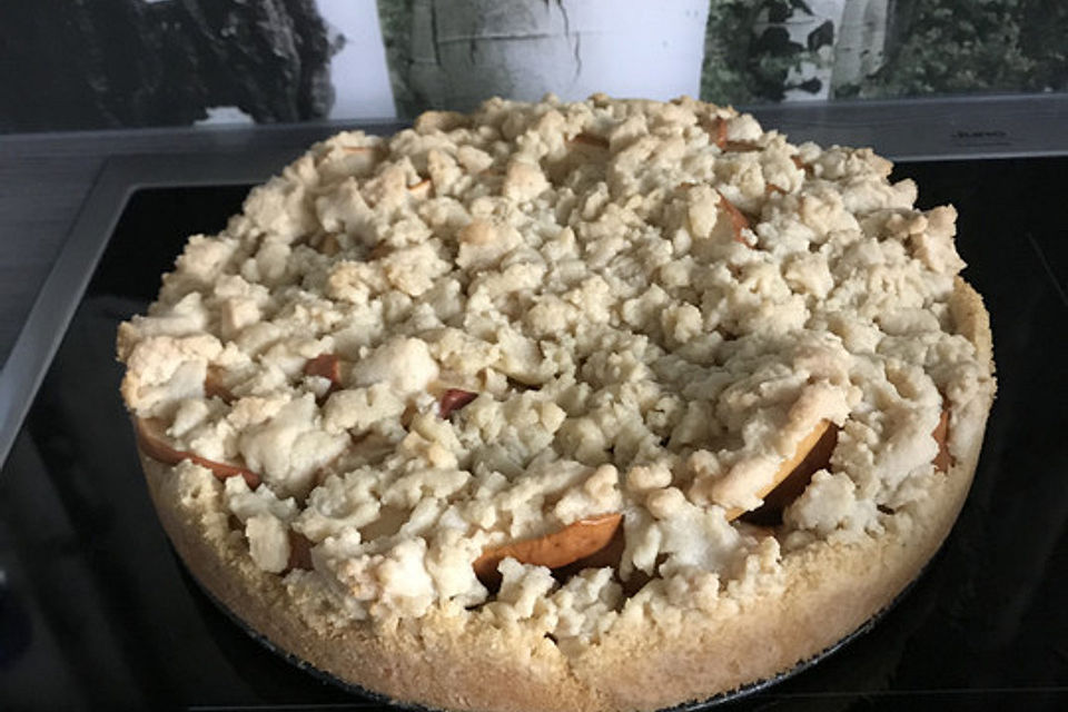 Apfelkuchen mit Streuseln, ohne Ei