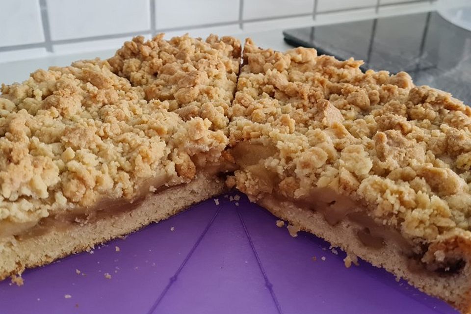 Apfelkuchen mit Streuseln, ohne Ei