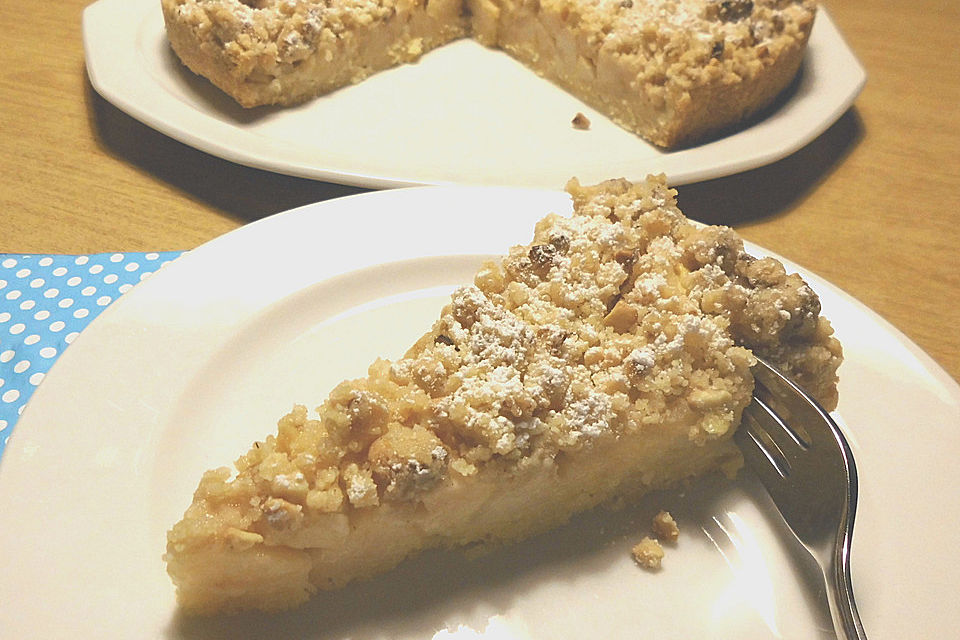 Apfelkuchen mit Streuseln, ohne Ei