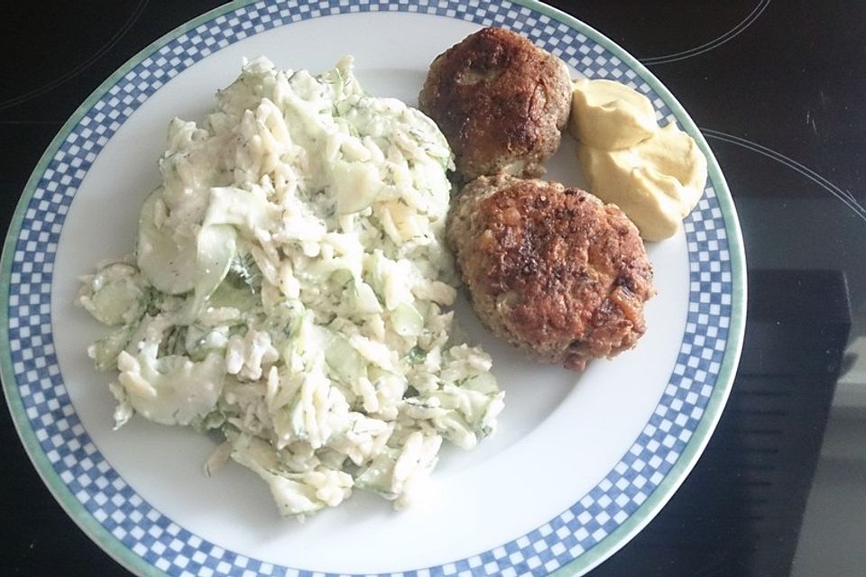 Kritharaki - Salat mit Schafskäse - Schmand - Dressing