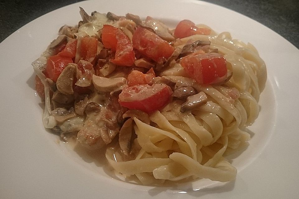 Champignon - Hähnchenschnitzel, überbacken