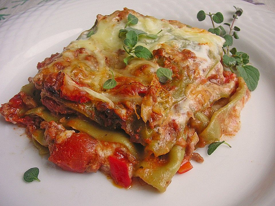 Lasagne mit fruchtiger Paprika - Hackfleisch - Soße von Alcar75 | Chefkoch