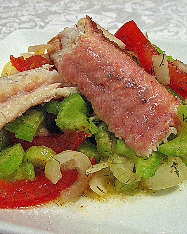 Fischsalat mit Räucherfisch
