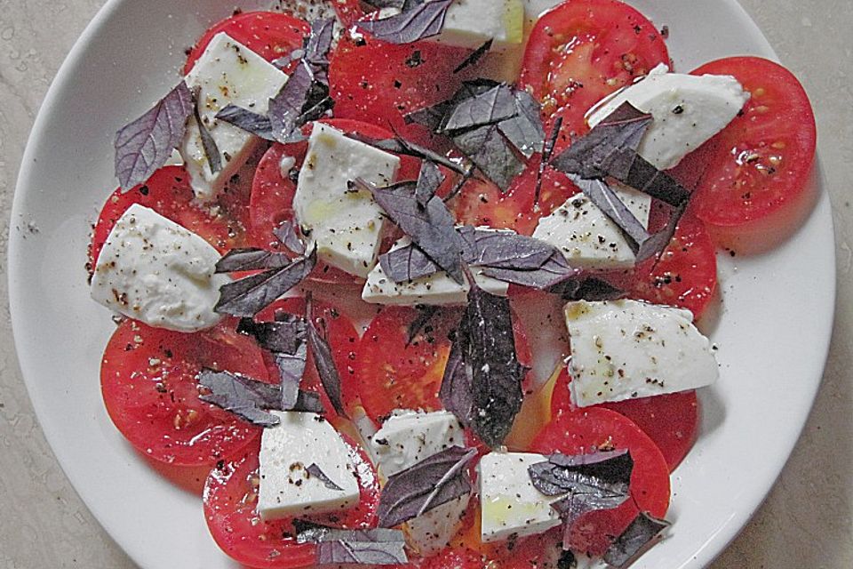 Mozarella mit Tomaten