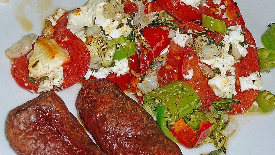Tomaten Paprika Gemuse Mit Schafskase Und Sucuk Von Chica Chefkoch 