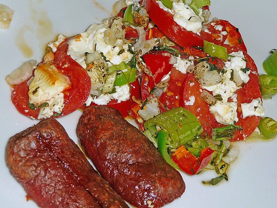 Tomaten - Paprika - Gemüse mit Schafskäse und Sucuk von chica*| Chefkoch