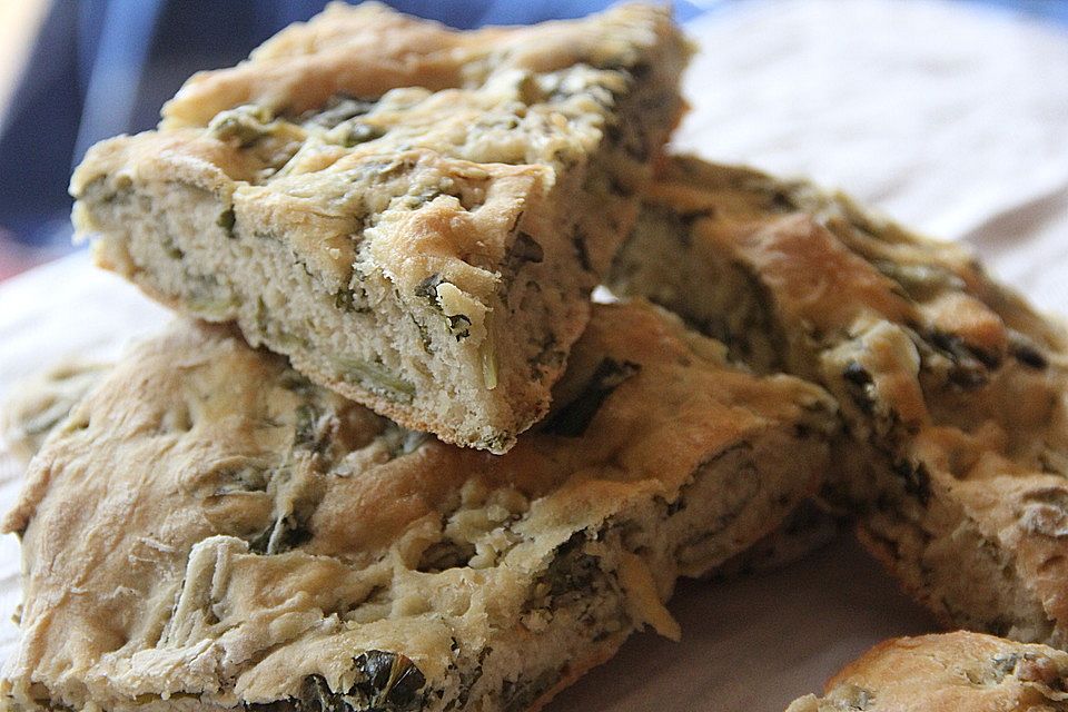 Focaccia con dente di leone