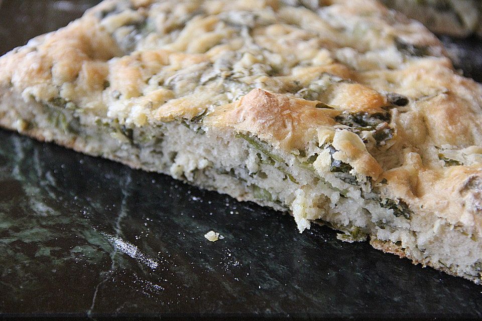 Focaccia con dente di leone