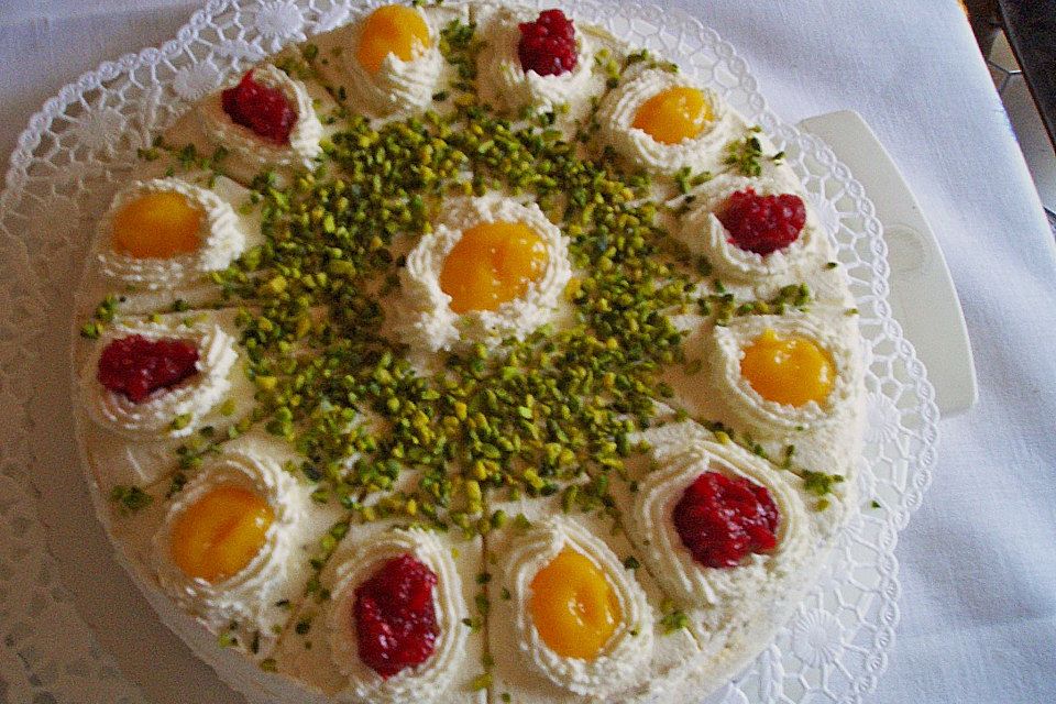 Himbeer - Pfirsich - Torte