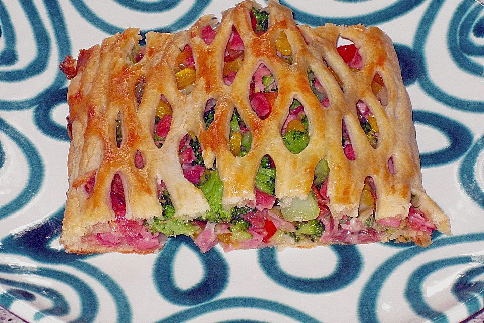 Brokkoli - Leberkäse - Strudel