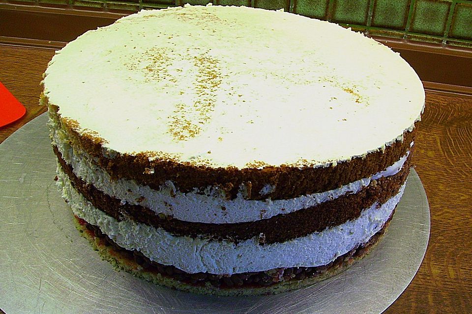 Schoko - Cappuccino - Sahnetorte