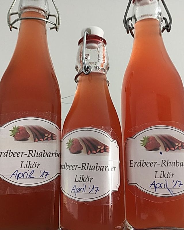 Erdbeer - Rhabarber - Likör
