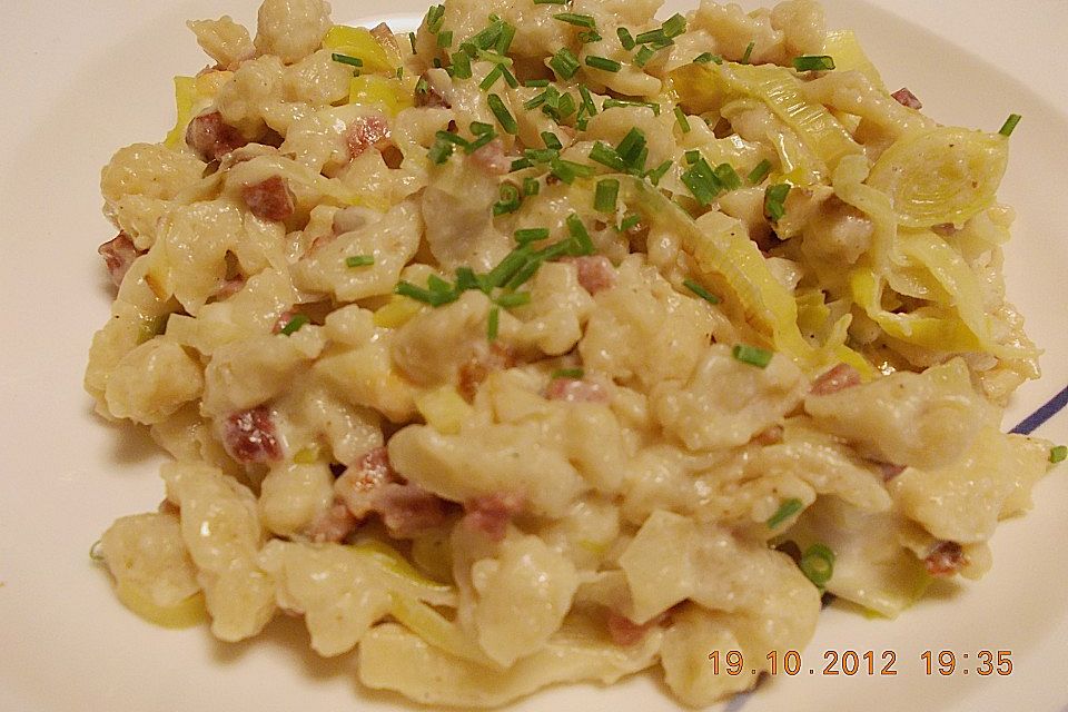 Speck - Lauch - Käsespätzle