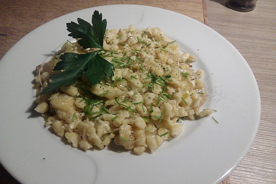 Speck - Lauch - Käsespätzle