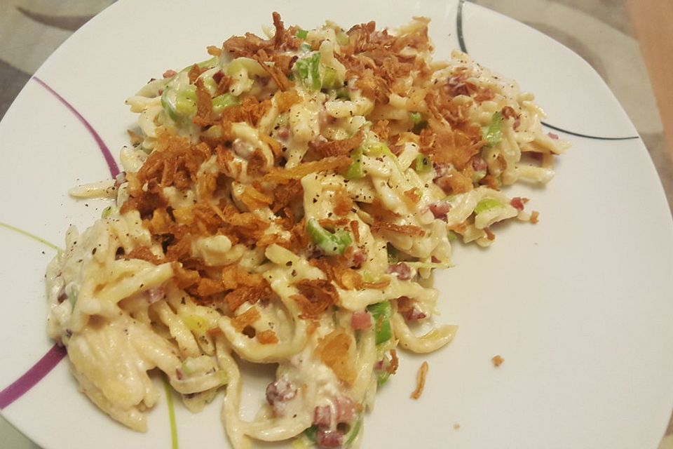 Speck - Lauch - Käsespätzle