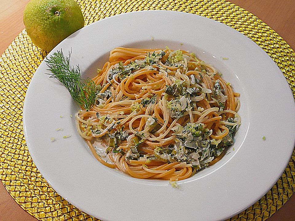 Spaghetti mit frischer Zitronensauce von plumbum| Chefkoch