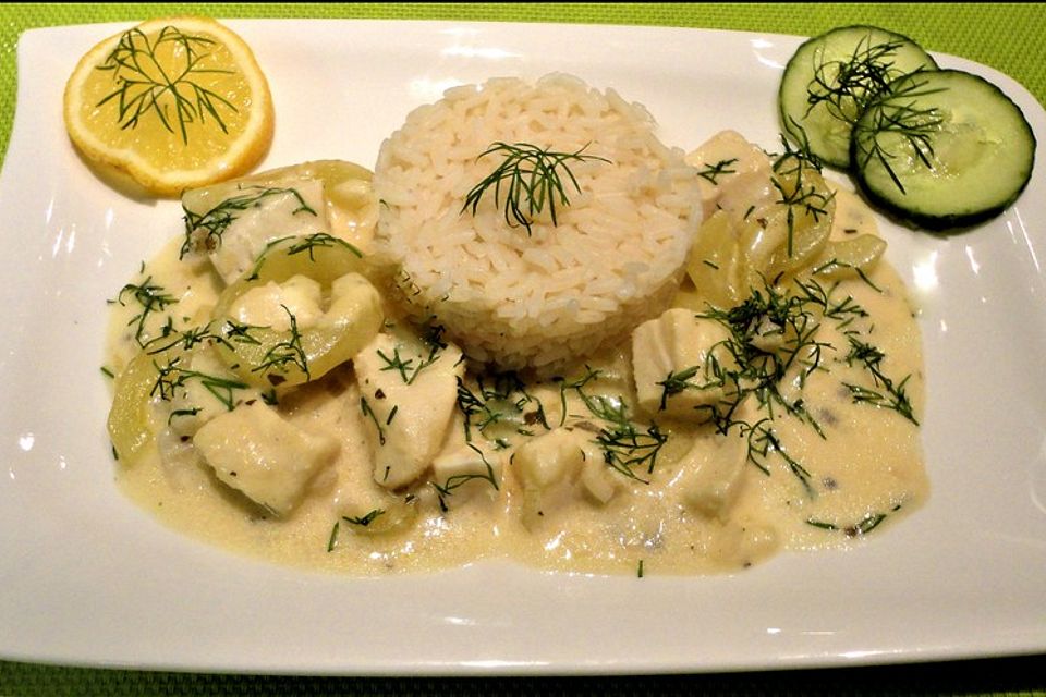 Gurken - Fischragout mit Dill