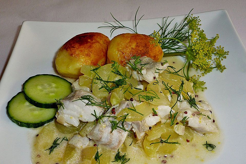 Gurken - Fischragout mit Dill