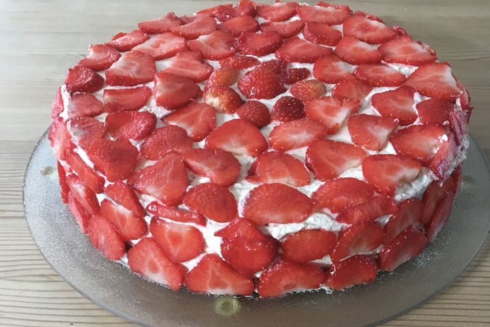 Schoko - Mandel - Erdbeertorte