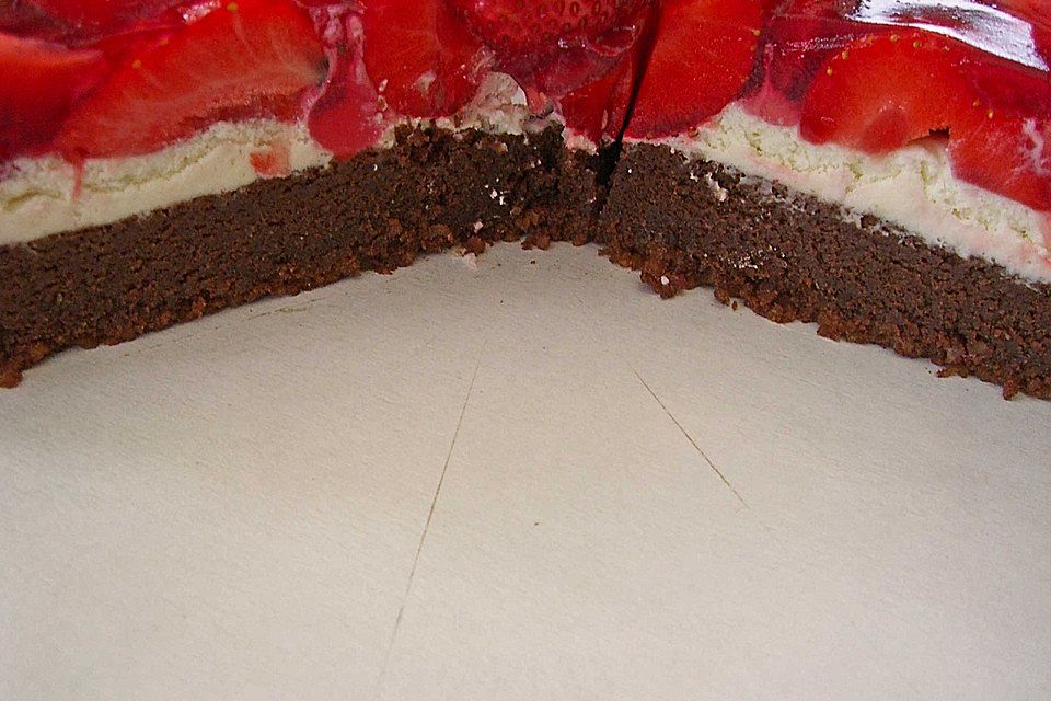 Schoko - Mandel - Erdbeertorte