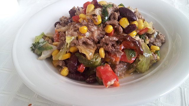 Chili con Carne - Salat mit Schafskäse von Milly07 Chili con Carne - Salat mit Schafskäse von Milly07