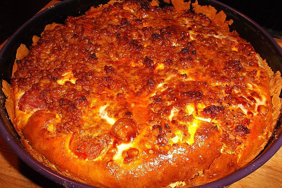 Würzige Tomaten - Hack - Quiche