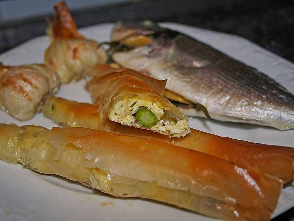 Gebackener grüner Spargel im Yufka - Teigmantel von Schoko-Mami| Chefkoch