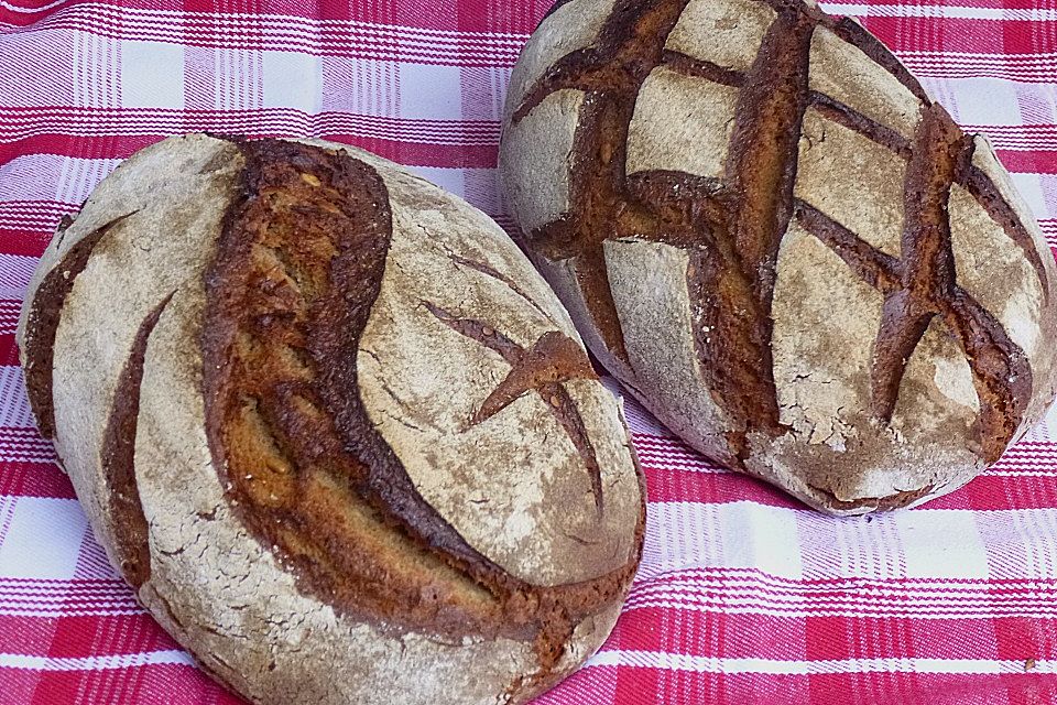 Würzig - malziges Roggenmischbrot mit Sauerteig