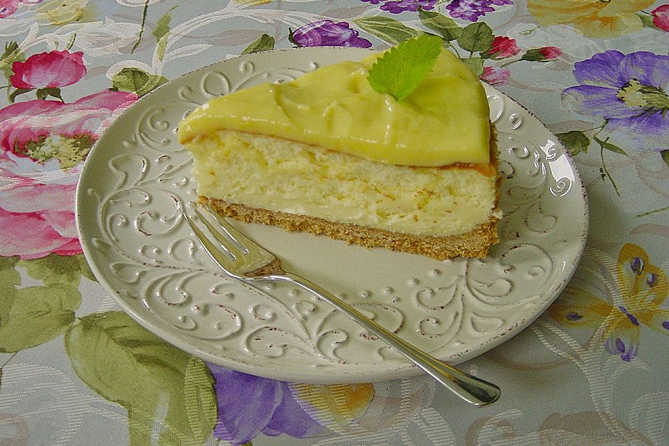 Zitronen - Käsekuchen mit Lemon Curd