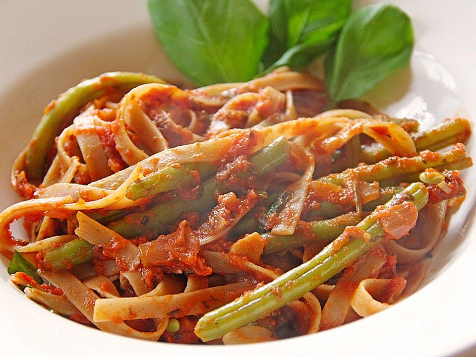 Spaghetti mit grünen Bohnen von milz-alfred | Chefkoch