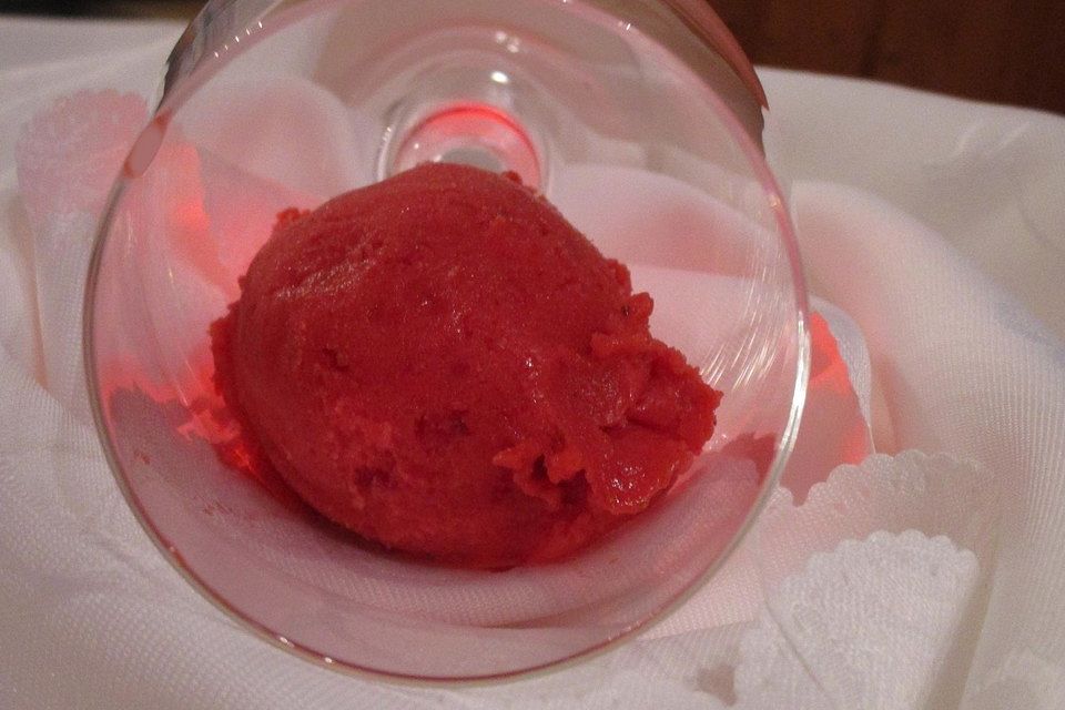 Erdbeersorbet