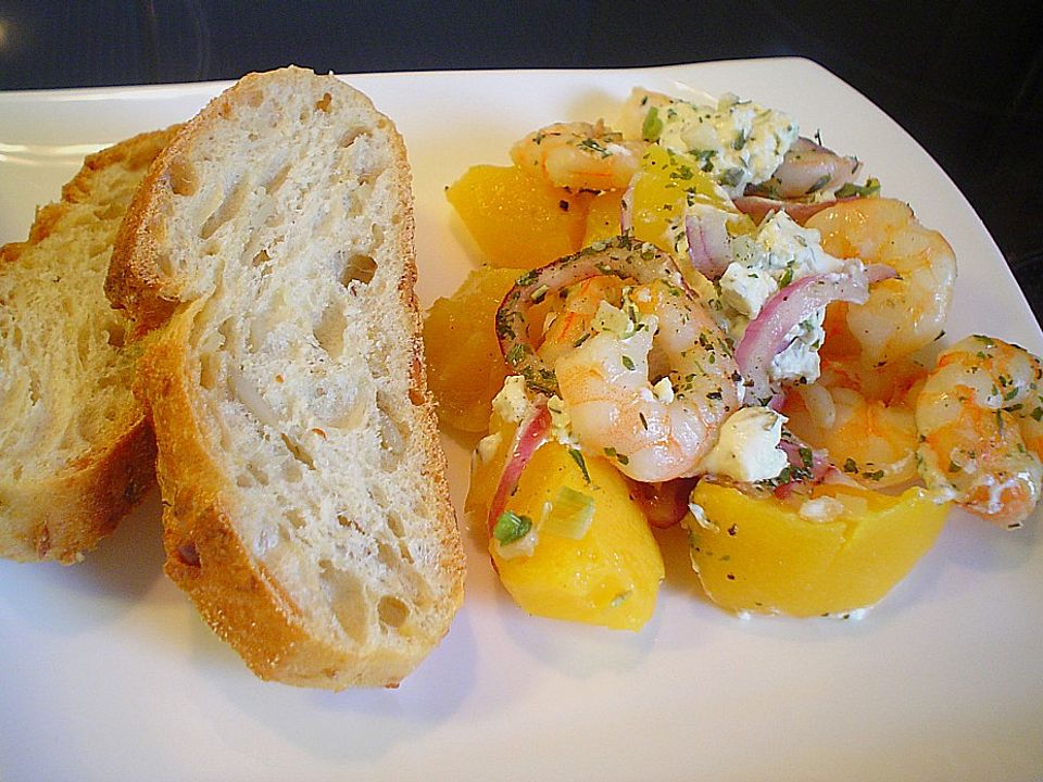 Shrimps mit Pfirsich und Kräutern der Provence von steffenhensslerfan ...