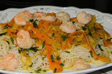 Sauerkrautspaghetti Mit Scampi Von Excalibur 2 Chefkoch