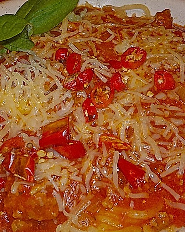 Feurige Spaghetti mit Sesamöl