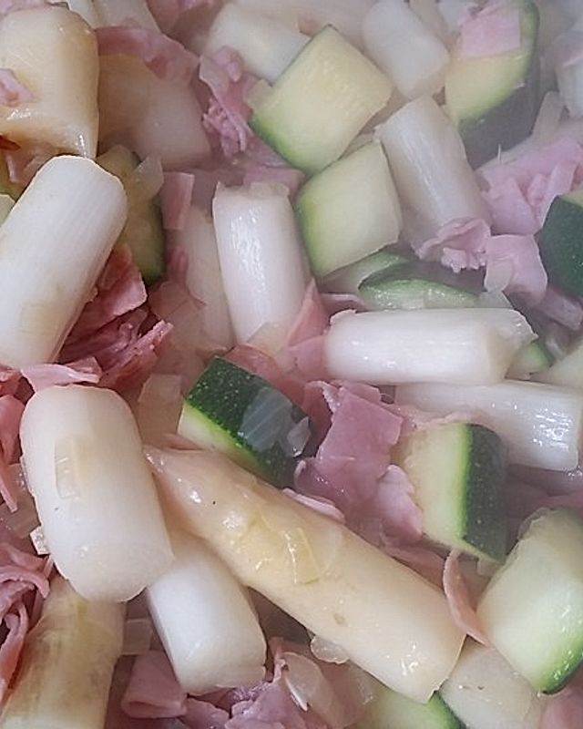 Zucchini - Spargel - Pfanne