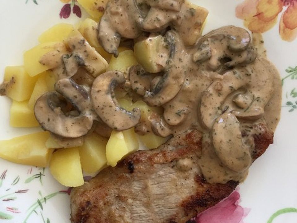 Kalbsschnitzel mit Champignon - Zitronensauce von zwoelfie | Chefkoch
