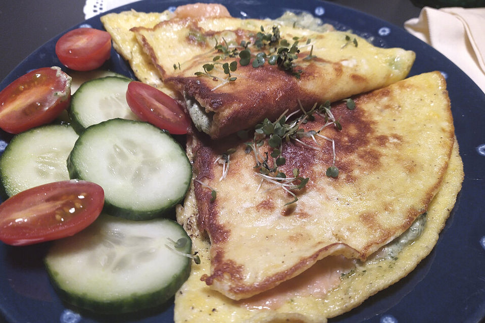 Omelette mit Räucherlachs